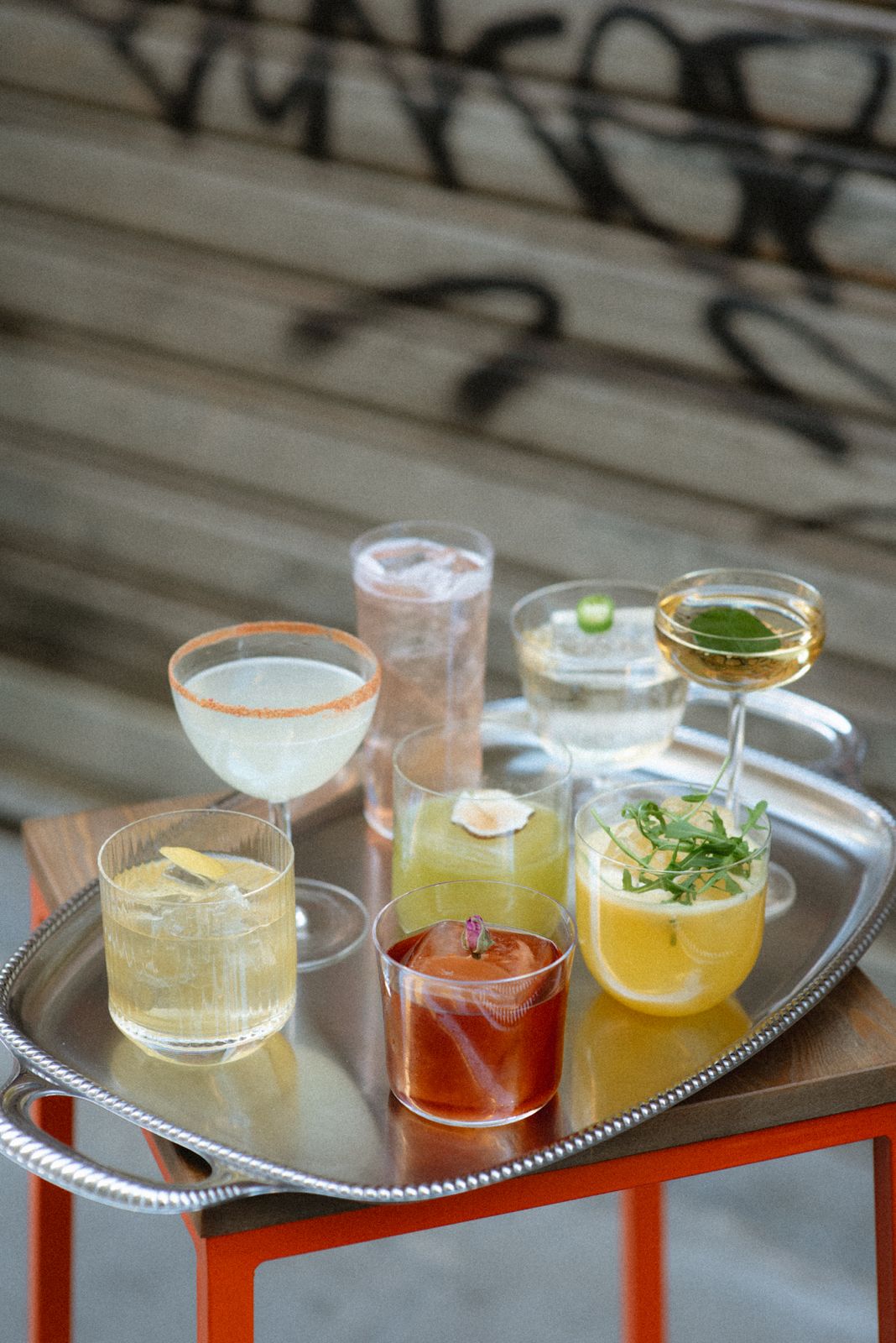 Vassoio con cocktail